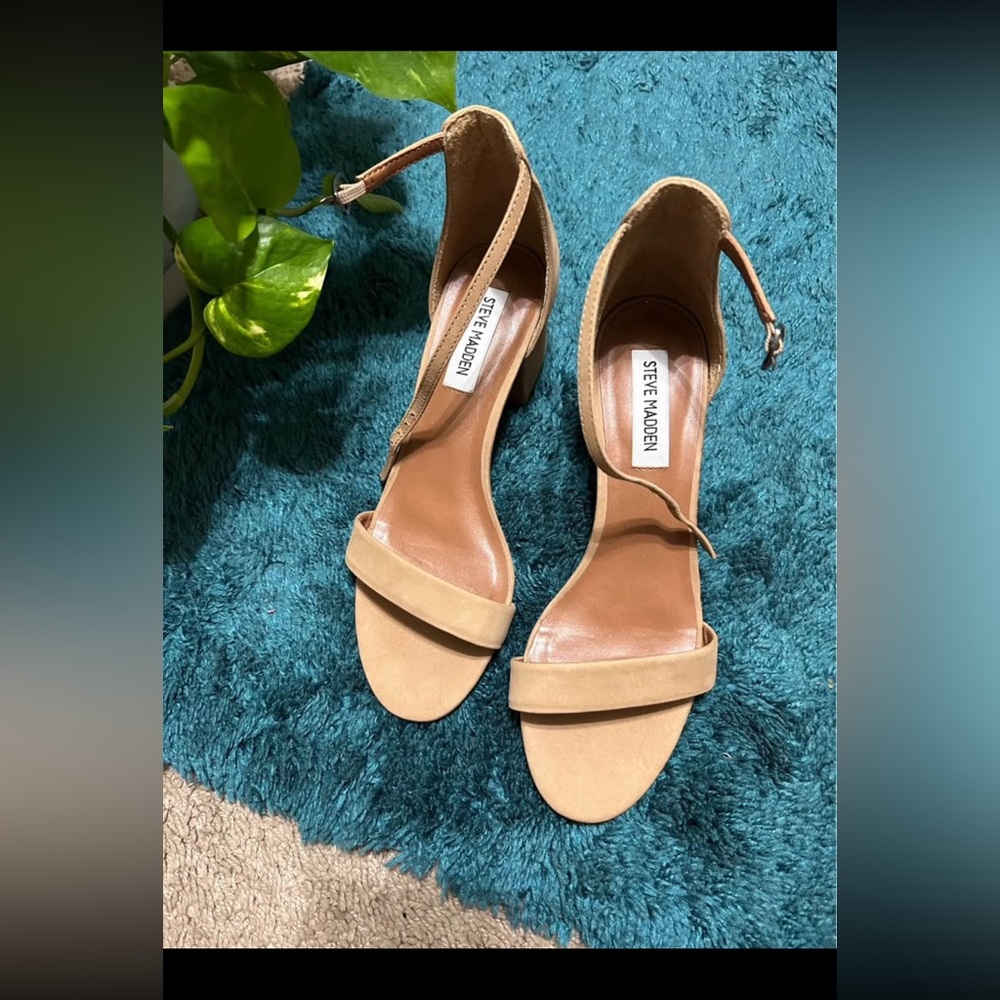 Steve Madden Beige Strap Heels